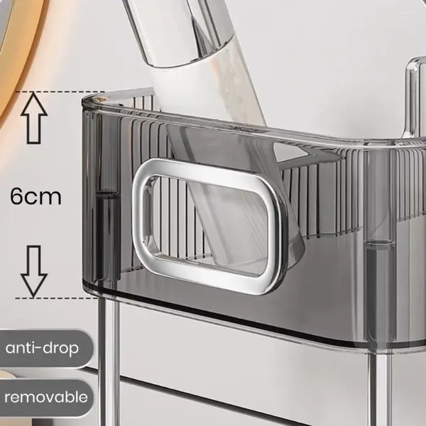 Caixas de armazenamento estruturadas categorização rack cosmético multi-camada com capacidade para banheiro cozinha organização despensa