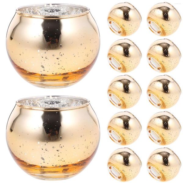 Candele da 12 pezzi Spot a sfera di vetro in vetro Contenitore centrata di candele in cera di soia