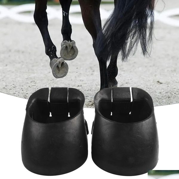 Equipamento de cuidado de cavalo Proteger Er Botas de casco de borracha ao ar livre S Equestre Bom Anti Slip Isolar Água Suja Marca 231114 Drop Delivery S Ot3Ks