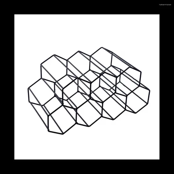 Schmuckbeutel, Weinregale, Arbeitsplattenregal, Flaschenhalter, kleine freistehende Bodenhalter, Ständer, Schwarz