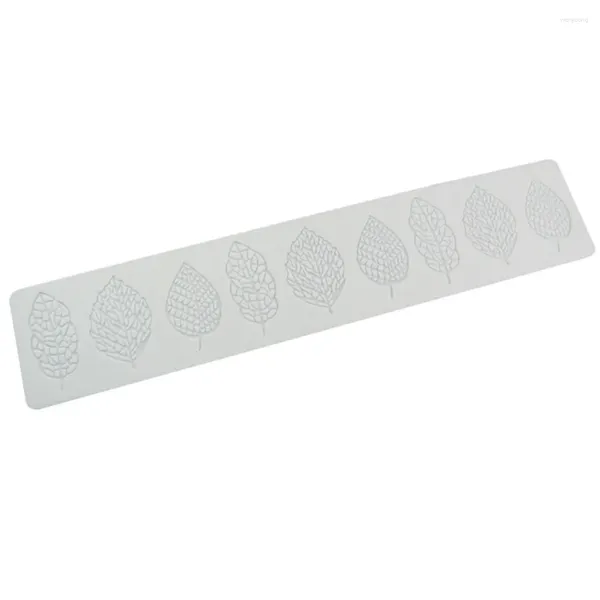 Moldes de cozimento Folha molde Sugarcraft Silicone Wedding Birthday Cake Decor Leaves Candy Fondant Lace Pad