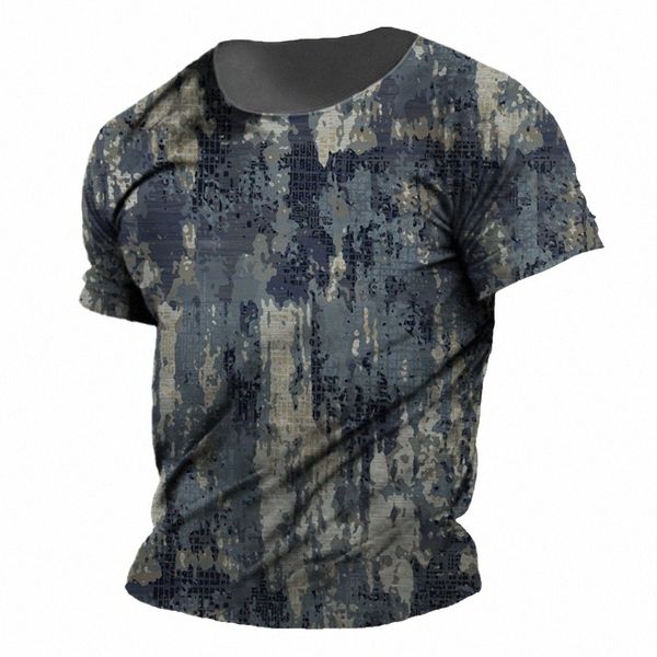 Camiseta masculina estampada vintage, camisa listrada diária, verão, gola redonda, manga curta, moletom grande, roupas baratas masculinas u06z #