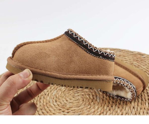 Çocuklar Boot Toddler Tasman II terlik tazz bebek botları kestane kürk slaytlar koyun derisi shearling ultra erkek kızlar mini boot kış hardal tohumu slip-on ayakkabı yeni erkekler