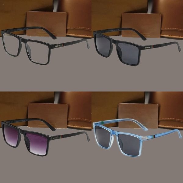 Occhiali da vista di moda designer ottico per donna polarizzante uv400 lenti marroni occhiali opzionali leopardo full frame multicolor occhiali da sole quadrati lunette hj079 C4
