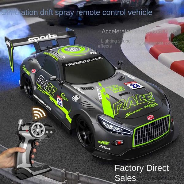 Elektrische/RC-Auto-Cross-Border 2,4g Simulation Car RC Drift Spray Hochgeschwindigkeit Fernbedienung Car Racing Light Sound Effect Childrens Toys T240325