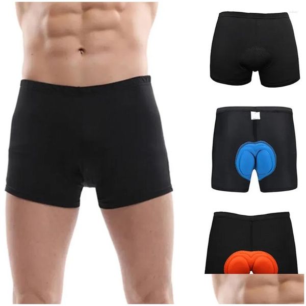 Vestuário de motocicleta Homens Esponja Esponja Ciclismo Shorts Confortável Roupa Interior Gel 3D Acolchoado Bicicleta Calças Curtas Und Sale Drop Delivery Aut Ote9P