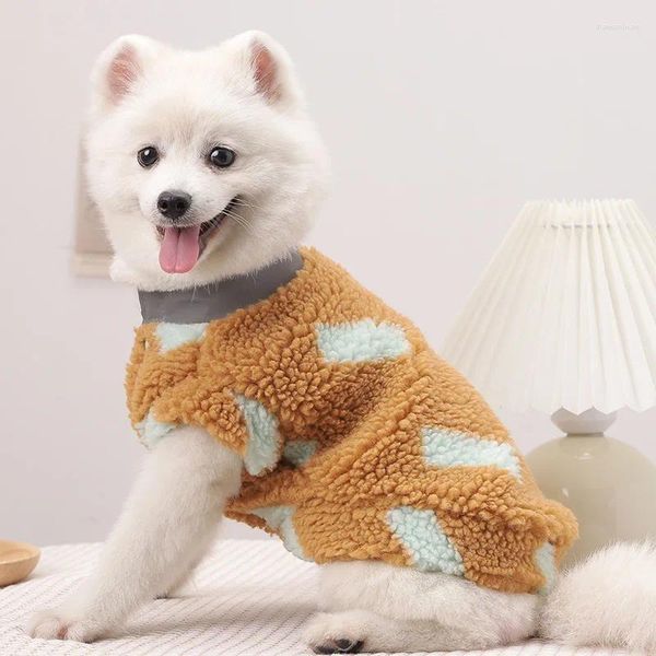 Köpek giyim küçük orta ceket sıcak polar yeleği köpek yavrusu sonbahar kıyafetleri kışlık ceket evcil kostümler kazak