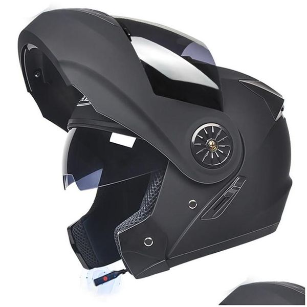 Motorradhelme Helm Bluetooth Up Doppelvisier Motorrad Racing Connect Phone Casque Moto Drop Delivery Automobile Motorräder A Otsty