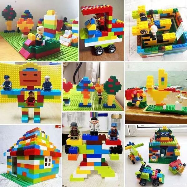 Spielraum kompatibel mit hohen Bausteinen, 3 bis 6 Jahre altes Spielzeug-Puzzle, kleine Partikel-Bausteine, DIY-Montage von Spielzeug-Massenbausteinen