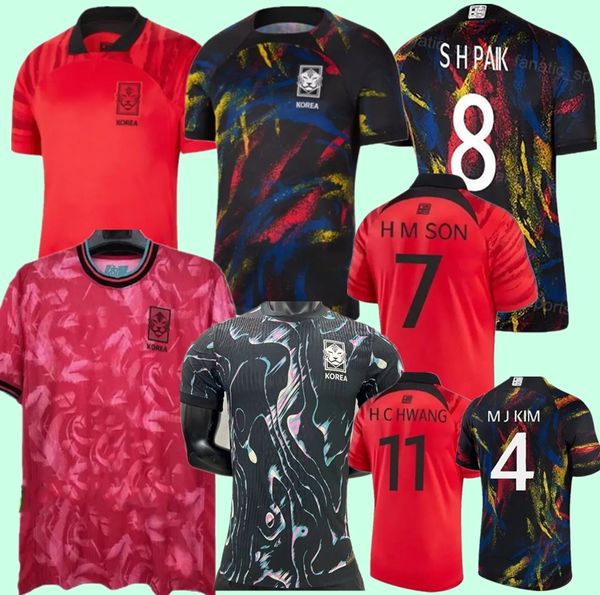 2024 Coreia do Sul camisas de futebol MULHERES H M SON seleção nacional HWANG LEE 22 23 24 fã jogador versão 2023 camisa de futebol 2002 RETRO Treinamento uniforme