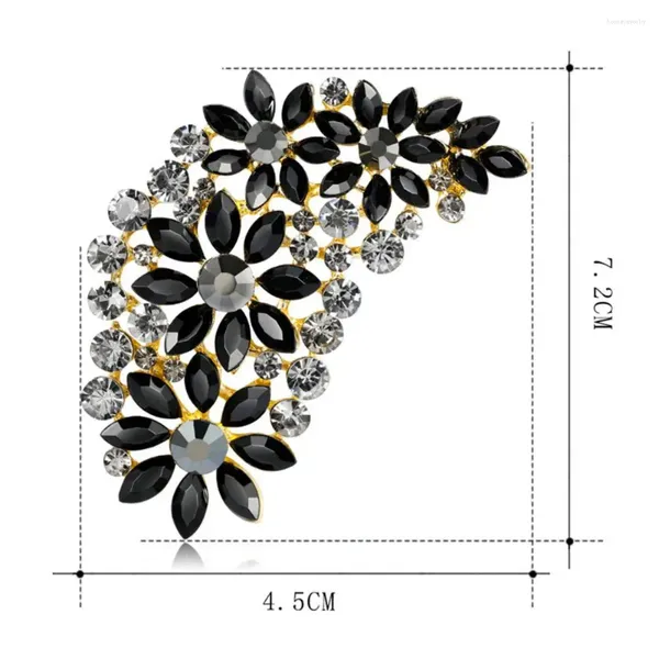 Броши, брошь из искусственного цветка, стильная брошь со стразами, элегантная булавка на лацкане с перьями для свитера, кардигана, бизнеса