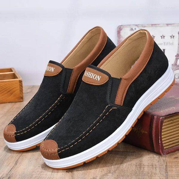 Wanderschuhe Herren Old Beijing Cloth Spring Atmungsaktives, vielseitiges Canvas One Step Middle And Dad Work