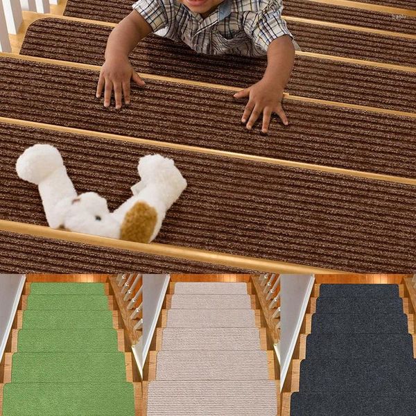 Ковры Прямоугольный самоклеящийся коврик для лестницы. Детская безопасность. Нескользящие ступени. Лестничный ковер. Защитные коврики для дома. Напольные покрытия.