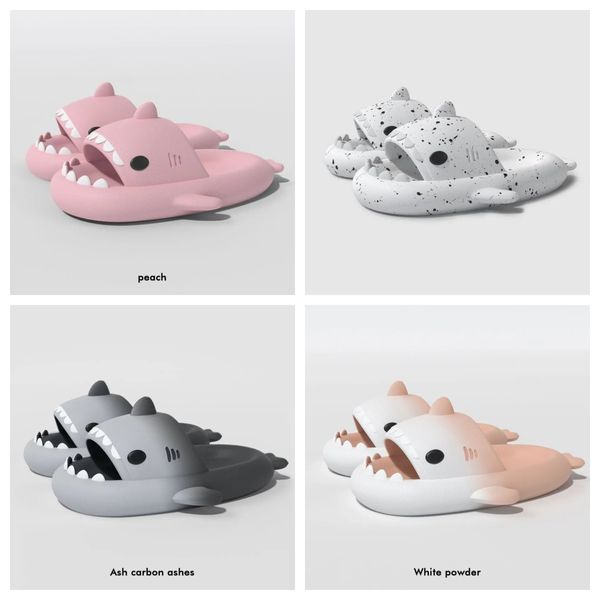 Gai Slifors Women Una sensazione sui sandali di cotone per uomini Sweet Coppia Sandals Sandali a forma di squalo Summer Summer Coloro Summer's Sumpi