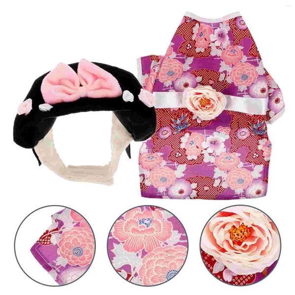 Abbigliamento per cani Abbigliamento kimono Abbigliamento cosplay per costume Prop Elegante decorativo Adorabile animale domestico Confortevole