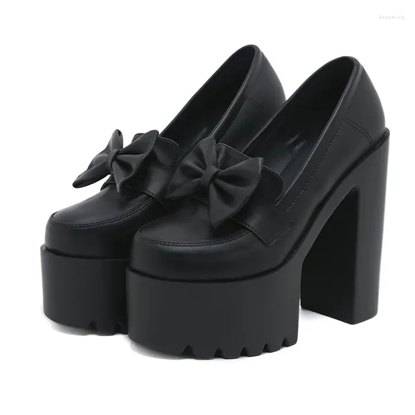 Scarpe eleganti tacco alto con tacco largo 16 cm bianco nero per donna 2024 décolleté con plateau sexy primaverili e autunnali