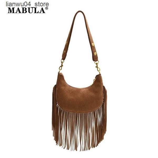 Abendtaschen Mabula Wildleder hochwertiger Womans -Tasche Handtasche Modemarke Trasel weibliche Unterarm Umhängetasche Einfacher entfernbarer Riemenbeutel Q240225