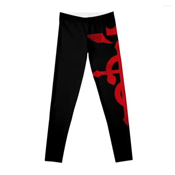 Aktif pantolon fullmetal simyacı kırmızı logo tozlukları alevli spor giyim kadın pantolonlar kadın