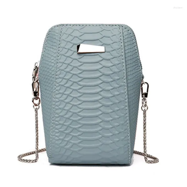 Borse a tracolla Modello coccodrillo Vera pelle da donna Mini borsa per cellulare Catena piccola borsa da viaggio a tracolla