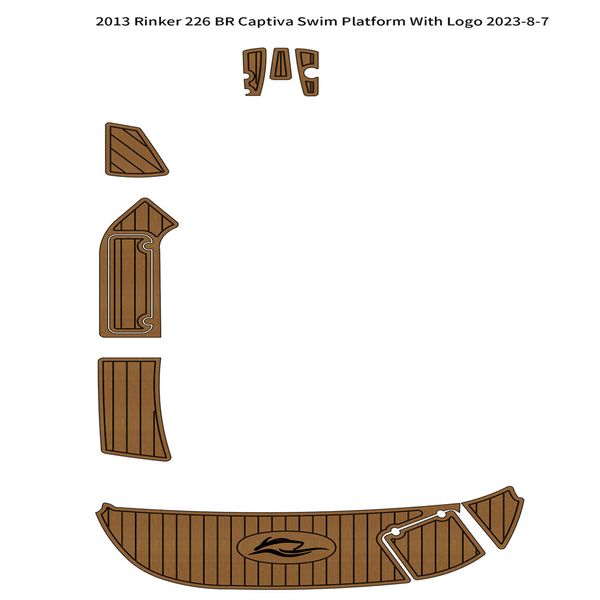 2013 Rinker 226 BR Captiva Badeplattform-Pad für Boot, EVA-Schaum, Teakdeck-Bodenmatte, Seadek MarineMat Gatorstep-Stil, selbstklebend