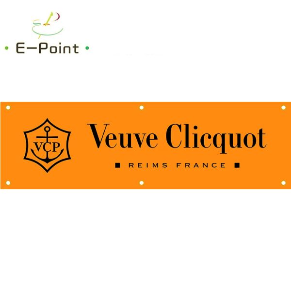 Zubehör 130GSM 150D Material Veuve Clicquot Banner 1,5ft*5ft (45*150cm) Größe für Home Flag Indoor Outdoor Decor