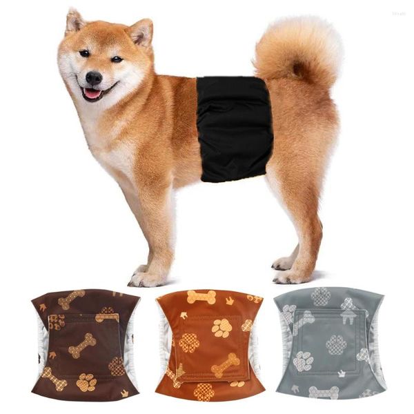 Hundebekleidung OHBABYKA 2er-Pack männliche Windeln waschbare wiederverwendbare hygienische physiologische Hosen Haustierwindel für Unterwäsche TrainingPad