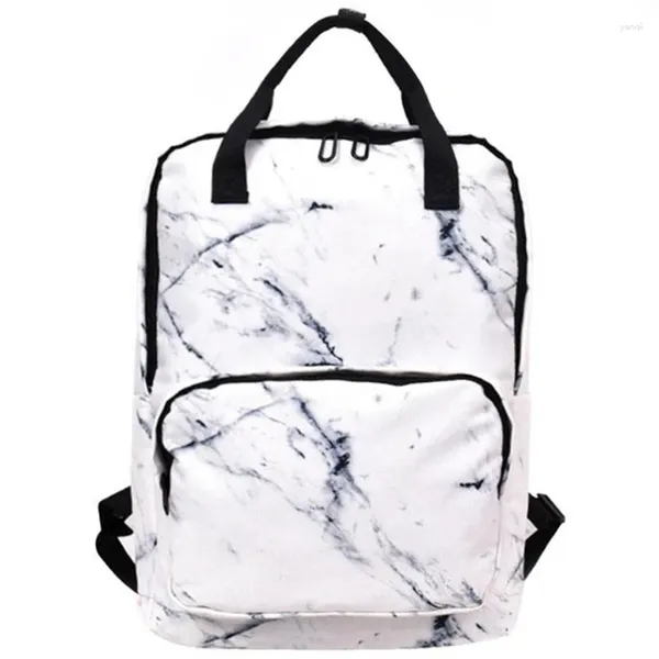 Sacos escolares Kf-Mulheres mochila para adolescentes meninas senhoras marmoreando computador feminino mochila mochila