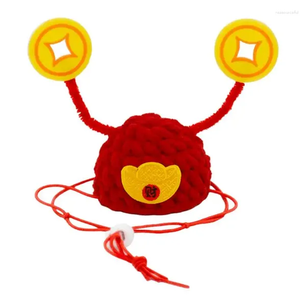 Katzenkostüme Gott von Wealth Hut Kopfbedeckung Fortune Winter verstellbares elastisches Seil für Geburtstagsjahre Party