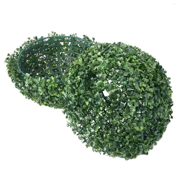 Flores decorativas simuladas milano bola artificial topiaria bolas decoração de casamento simulação grama árvore de natal