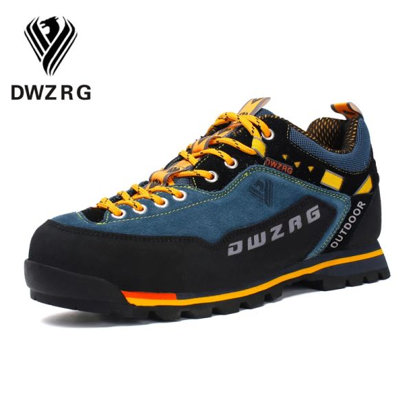 Scarpe Dwzrg Scarpe da trekking impermeabili scarpe da arrampicata in montagna scarpe da trekking da trekking sneaker sneaker uomini che cacciano trekking