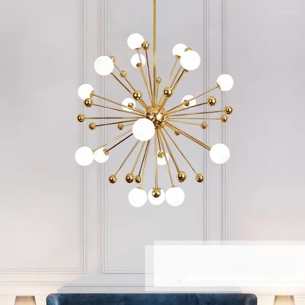 Kronleuchter Nordic Sputnik Glas Ball LED Moderne Beleuchtung Für Wohnzimmer Küche Hängen Lampe Schlafzimmer Decke Leuchte