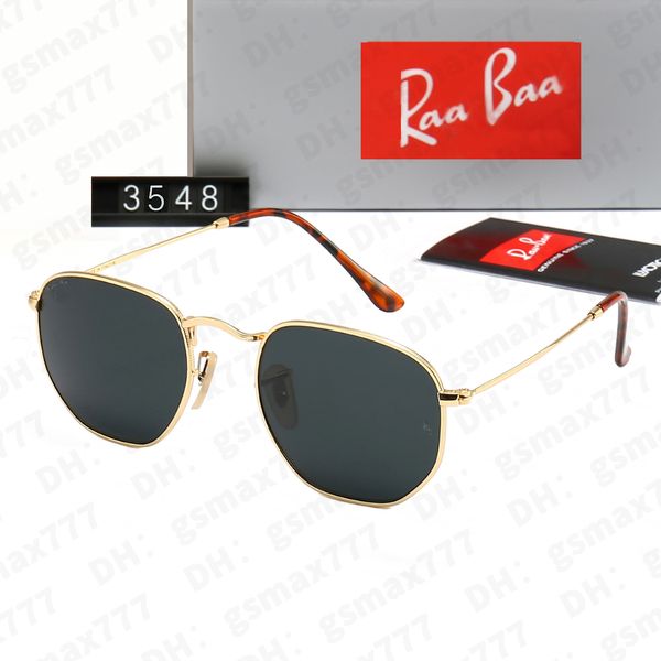 Wayfarer Classic Sonnenbrille Strahlen Bansunglasse für Frauen -Männer -Designerbrillen Lunette de Soleil 2140 Runden Metallrahmen 3447 Sechseckige Flachlinsen 3548 PBMJ