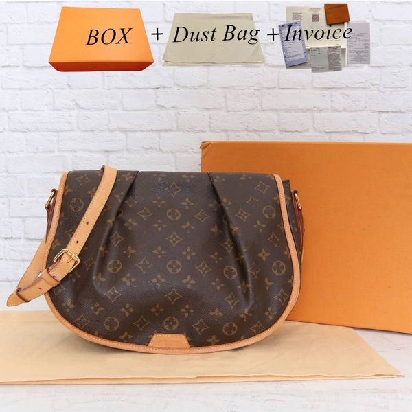 Borsa originale Louisis Vouton Designer Borsa a tracolla Menilmontant di qualità Specchio Borsa di lusso Borse in vera pelle per donna Sac Luxe Dhgate Nuovo