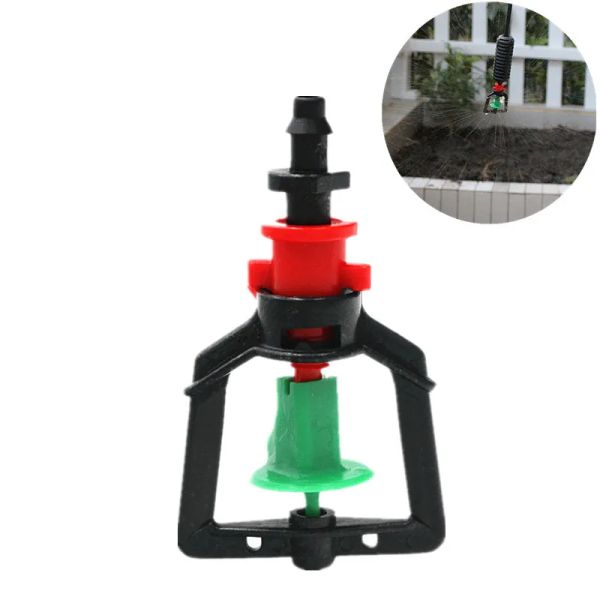 Sprinkler 100 Stück Gewächshaus Gartenarbeit Rotationszerstäubungssprinkler mit 1/4 Zoll Stachelbewässerungsausrüstung Automatischer Bewässerungs-Mikrosprinkler