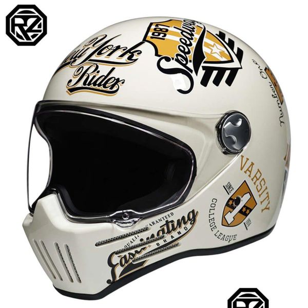 Caschi moto Orz-728 Retro Abs Light Cruiser Fl Erage Casco per uomo e donna Dot Appd Drop Delivery Automobili Moto Ac Otrol