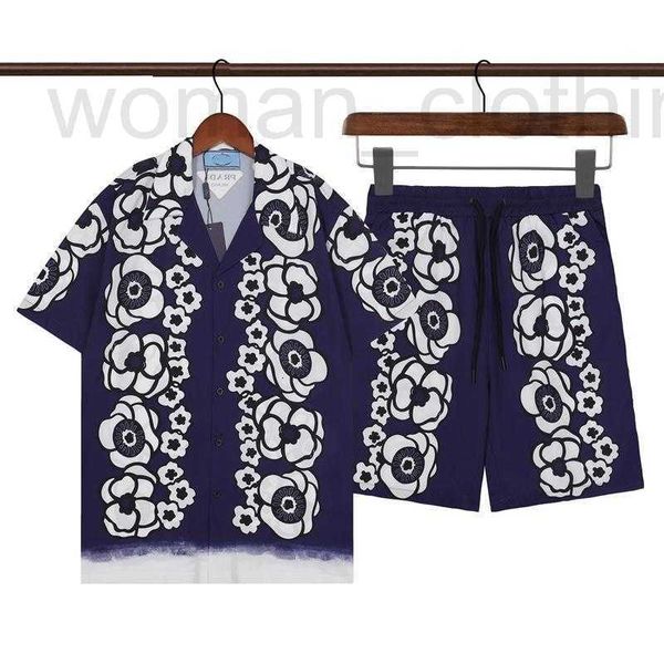 Tute da uomo Designer camicia a maniche corte sottili come il ghiaccio e pantaloncini set pigiami larghi da uomo e da donna QBM4