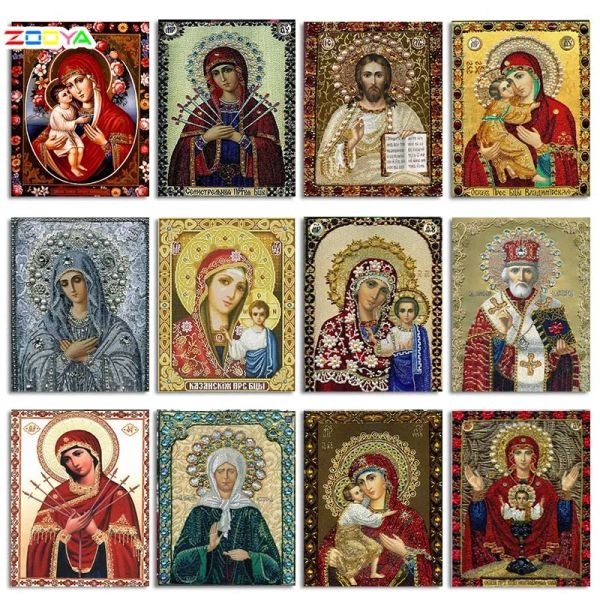 Quadro diy anjo da guarda ícones ortodoxos 5d diamante bordado religiões pintura diamante mosaico religioso cristal artesanato nova venda 1zj01