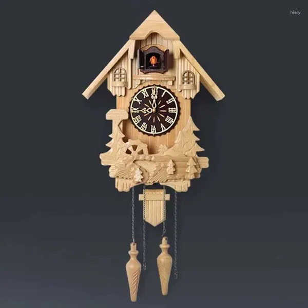 Relógios de parede vintage grande cuco pêndulo relógio de madeira luxo casa decorações interiores nórdicos sala de estar ornamentos