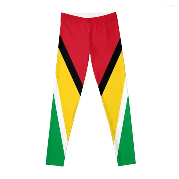 Pantaloni attivi Leggings con bandiera nazionale della Guyana per ragazze Sport Fitness Donna Donna