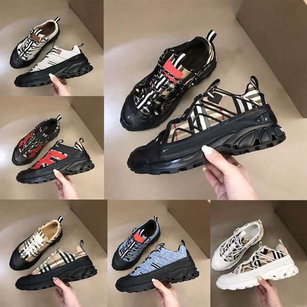 Designer Männer Druckscheck Vintage Striped Trainer Arthur Outdoor Plat Shoes Burberrys2 Burberry Burbery Burbrery Burberry 2 Burbry Burrbery Sneakers VW88