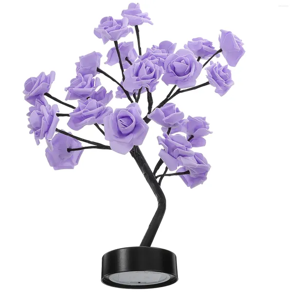 Fiori decorativi Lanterna di rose La lampada dell'amore Rose Lampada da scrivania per interni Decorazione di fiori in plastica per albero