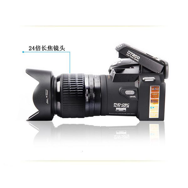 Цифровая камера D7200 с автофокусировкой и разрешением Full HD, 3 объектива можно переключить на внешнюю вспышку 231221