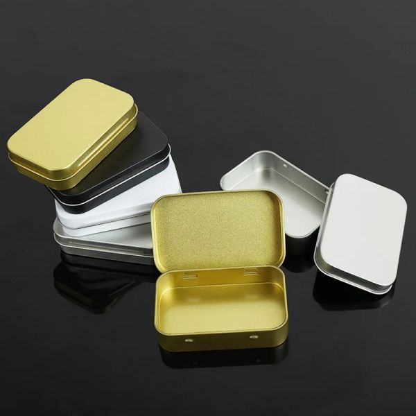 Gläser 10PC 95*60*21mm Zakka Silber/Weiß Zinn Box Candy Box Schmuck Kaugummi box Peeling Verpackung Kleinigkeiten Zinn Box