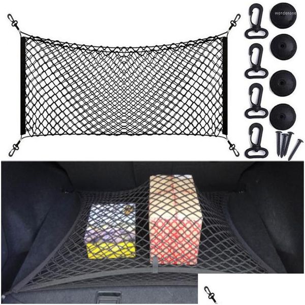 Auto-Organizer, Kofferraumnetz, 110 x 60 cm, elastisches, starkes Nylon-Laderaum-Aufbewahrungsnetz, Netz mit Haken für Autos, Drop-Lieferung, Automobile, Mot Otgdn