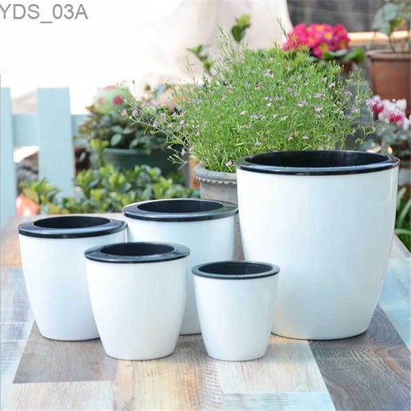 Plantadores Potes Novo Automático Absorção de Água Vasos de Flores Bonsai Criativo Multi-carne Planta Hidropônica Vasos Grandes Vasos de Flores de Plástico Atacado 240325