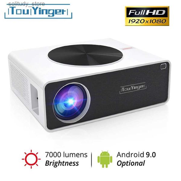 Altri accessori per proiettori Videoproiettore Home Theater TouYinger Q9 LED 1080P Full HD 7000 lumen (Android 9.0 Wifi Bluetooth opzionale) Fascio film LCD Q240322