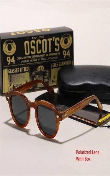 Lemtosh óculos de sol lente polarizada das mulheres dos homens johnny depp óculos de sol marca luxo vintage acetato quadro qualidade superior 2206176691727