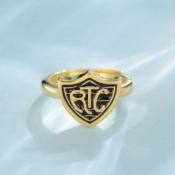 Мужское позолоченное модное и властное стальное кольцо, английский щит, кольцо с крестом