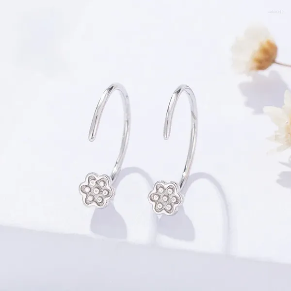 Ohrstecker, Retro-Stil, versilbert, Sommer-Lotus-Samen-Hülse, Ohrhaken, modisch, für Damen, Mini, Anti-Allergie, Trend, Damen-Schmuck zum täglichen Tragen