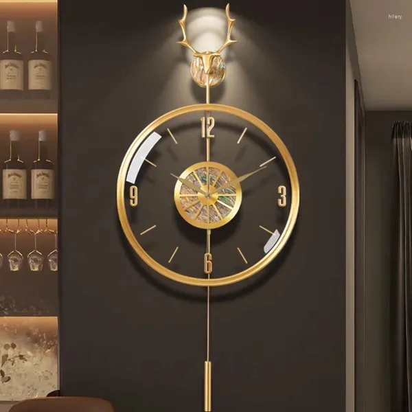 Orologi da parete Orologio di lusso nordico Creativo moderno ufficio elettronico rotondo Relojes De Pared Articoli per la decorazione della casa